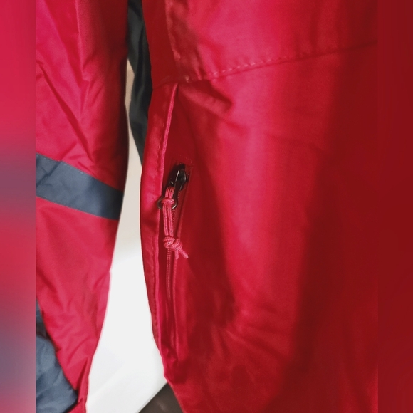 EUC Men's Columbia Omni Tech Red Gray Removable Hood Jacket, Size Large - Picture 5 of 15